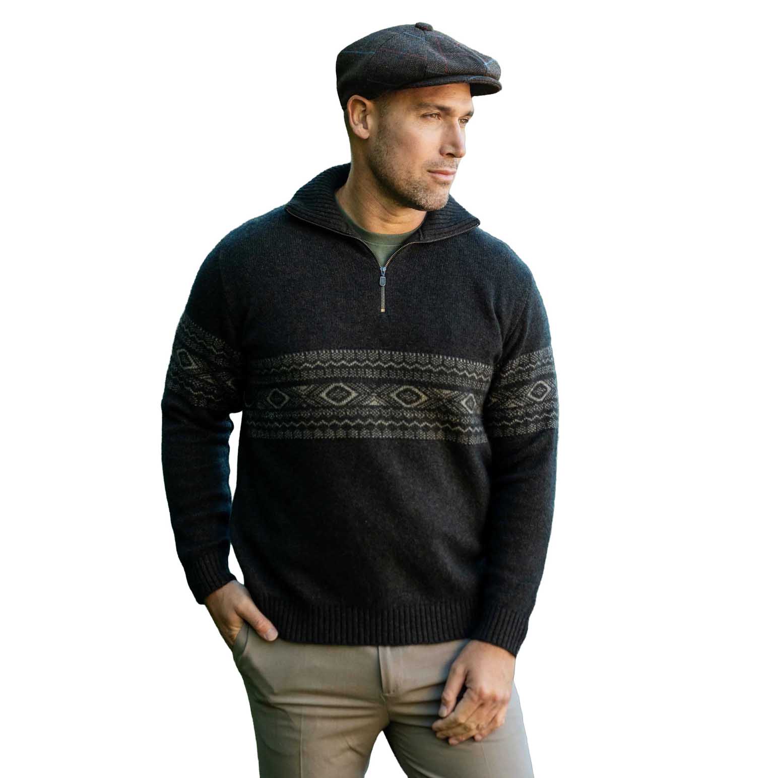 Koru Fairisle Zip Jumper